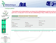 Tablet Screenshot of catalogue.biblio.enp.edu.dz